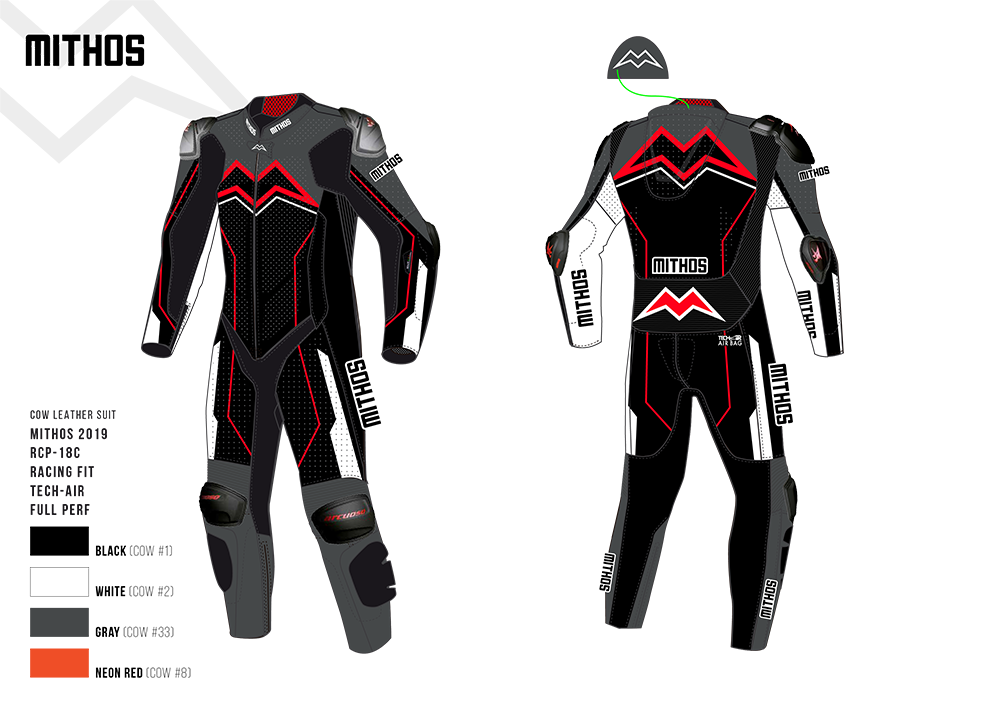 Mithos - Semi-Custom Cow Leather Suit - Racing Fit Design